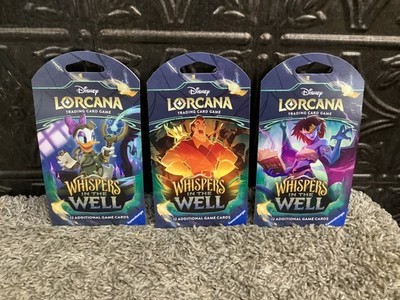Disney Lorcana Whispers In The Well Trading Cards Lot of 3