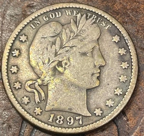 1897 Barber Quarter USA 🇺🇸 Historic Silver Coin 🪙