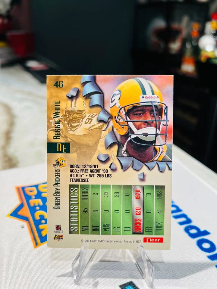 1996 Fleer Metal - Reggie White #46 GREEN BAY PACKERS - Image 2 of 2