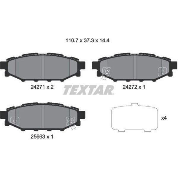 Textar 2427101 Bremsbelagsatz FüR Toyota GT 86 ZN6-image