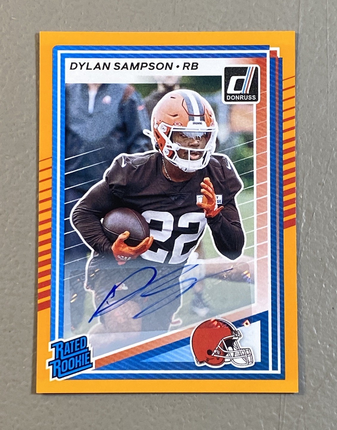 2025 Panini Donruss - Dylan Sampson Rated Rookie Autograph Orange Parallel #389