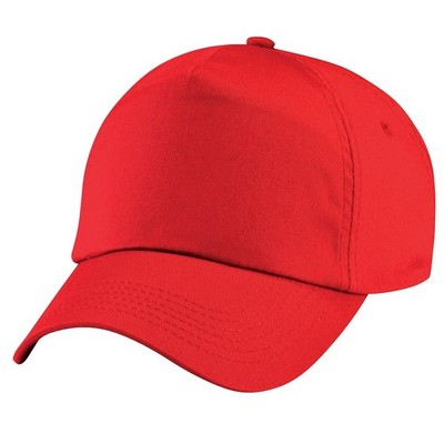 Beechfield Plain Unisex Junior Original 5 Panel Baseball One Size, Bright Red 