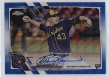 2021 Topps Chrome Rookie Blue Wave Refractor /150 Drew Rasmussen Auto 1q5k