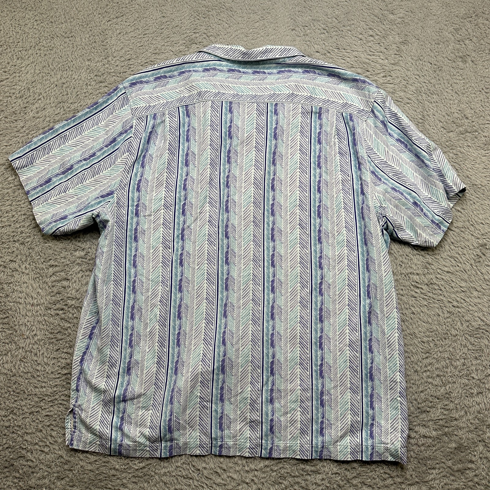 Tommy Bahama Shirt Mens 2XL Blue Beach Silk Rayon Button Short Sleeve image 2