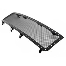 For 2011-2014 Chevy Silverado 25003500 Hd Stainless Black Mesh Rivet Grille