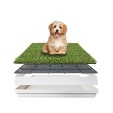 Dog Grass Pad with Tray 18.5x23in, Dog Litter Box for Puppy Potty Training, I...