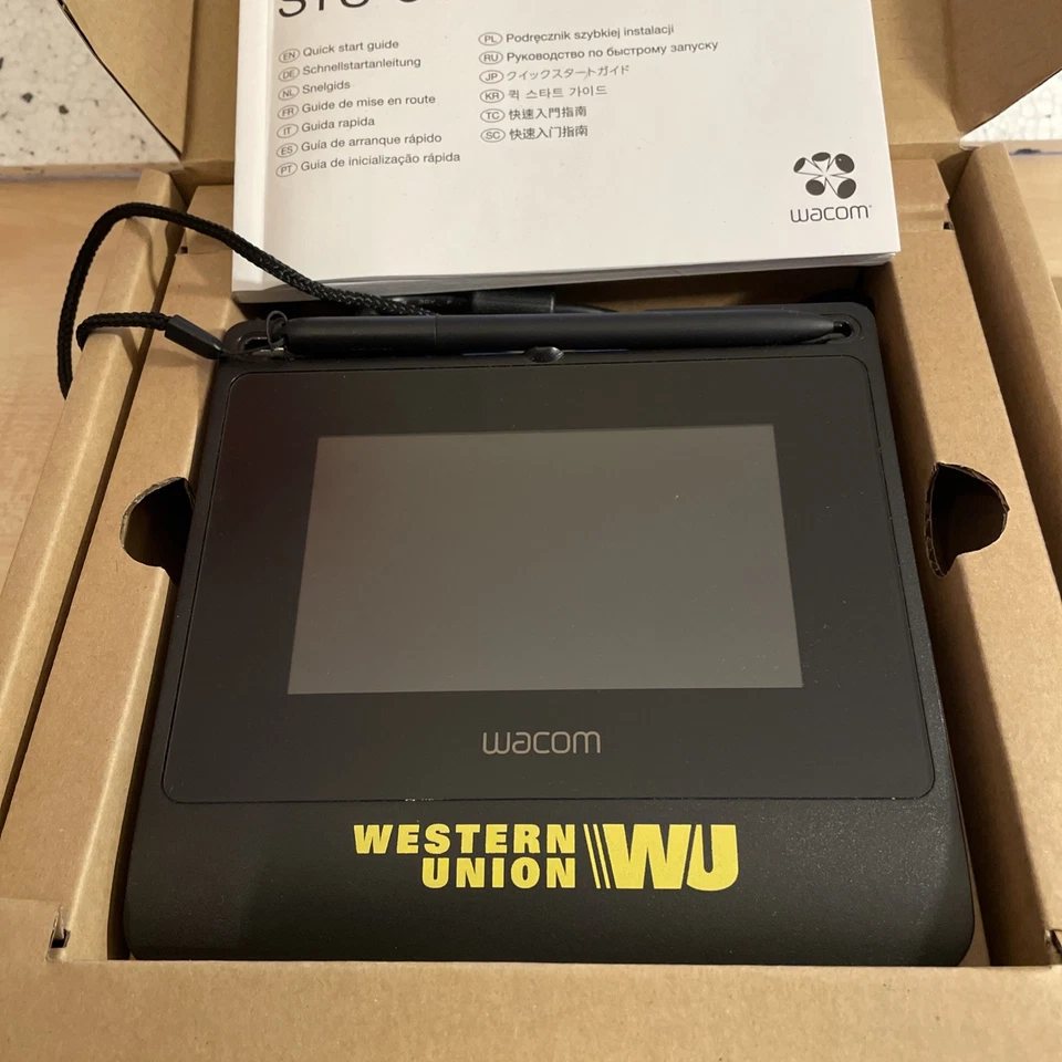 Wacom STU-540 LCD Signature-Pad Unterschriften-Terminal Logo Western Union Neu - Bild 3 von 4