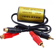 1Pack RCA Audio Noise Filter Suppressor Ground Loop Isolator For Car Home Stereo