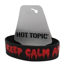 "KEEP CALM AND KILL ZOMBIES" Silicone Wristband from Hot Topic #B2185