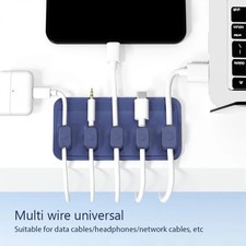 Multipurpose Adhesive Cord Organizers Clips with Flexible Silicone Cable Winders