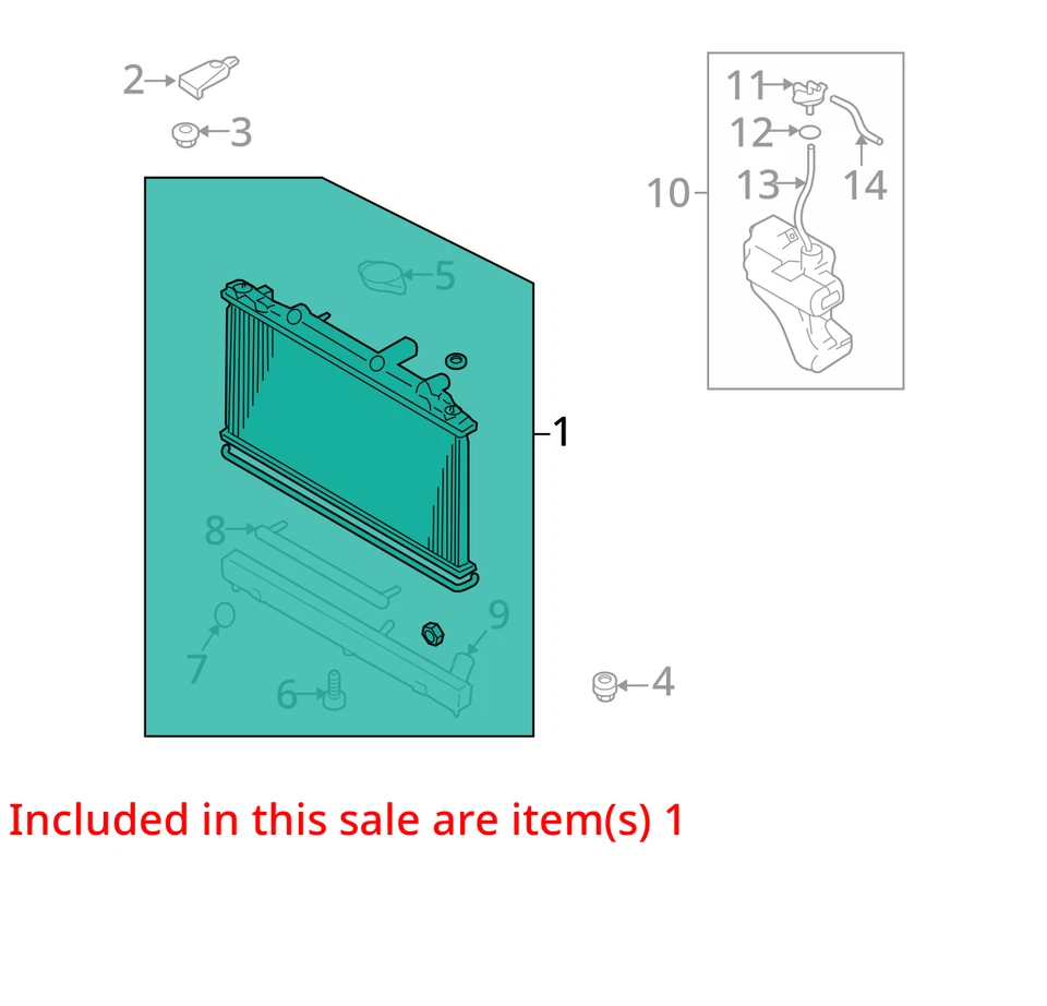 Radiator Fits 10-12 MAZDA CX-7 2646022 Foto 3 de 4