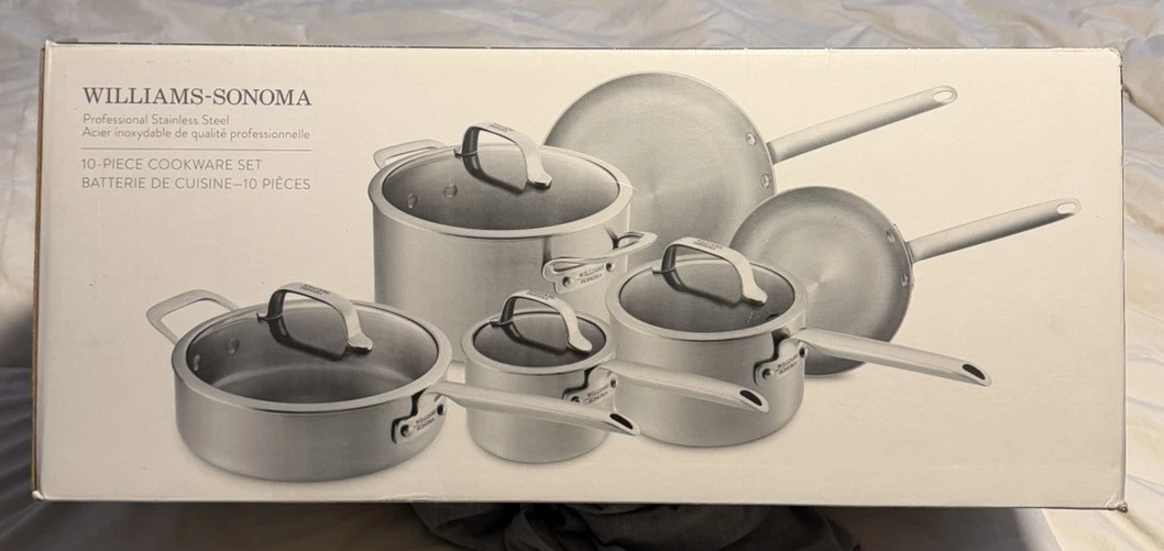 Williams Sonoma Professional Stainless Steel 10-Piece Cookware Set