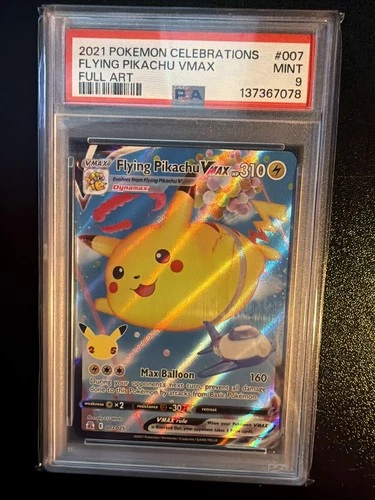 Flying Pikachu VMAX Full Art 2021 Pokemon Celebrations #007 PSA 9 Mint