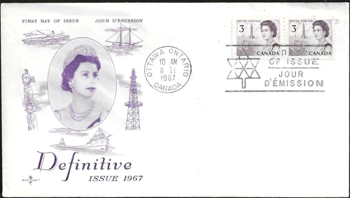 🍁Canada  #456     "QUEEN ELIZABETH II"   Fine Used  1967  First Day Cover