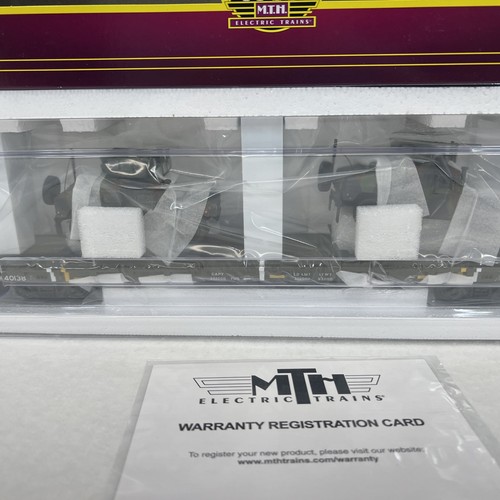 MTH Premier 20-95461 U.S. Army 60’ Flatcar w (2) Humvee Vehicles O NEW #40138 - Picture 5 of 11