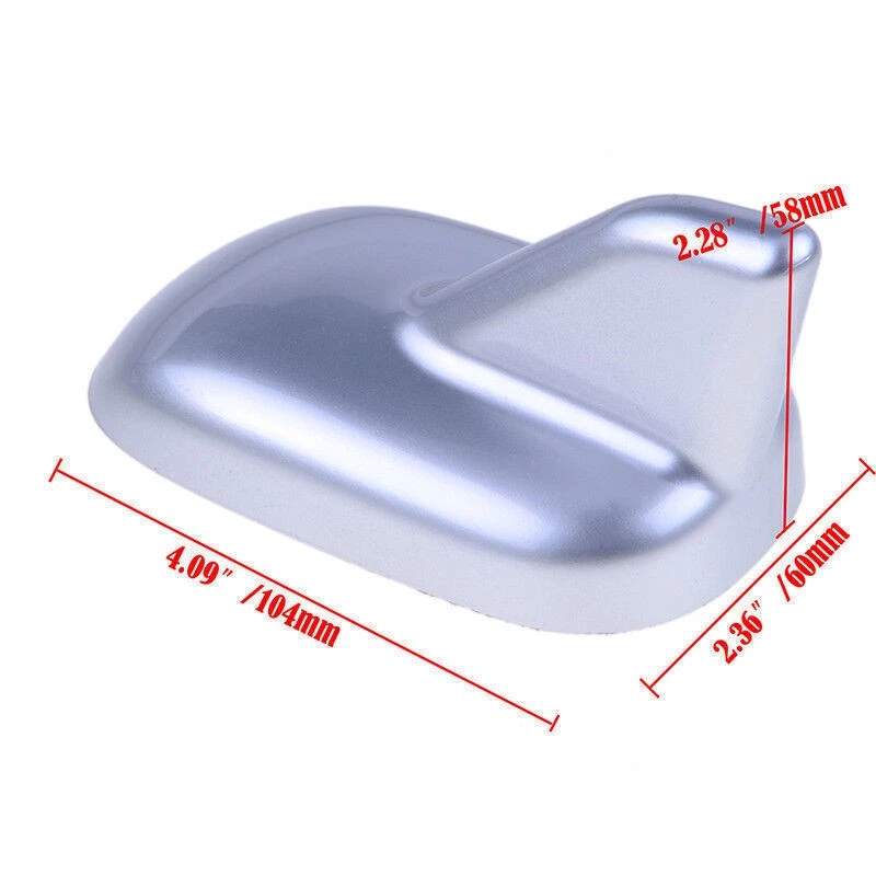 Cubierta de antena aérea estilo aleta de tiburón señal radio maniquí techo plateado para automóvil AUDI Foto 3 de 4