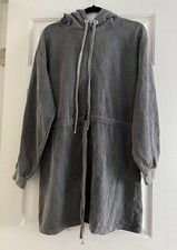 NASTY GAL Grey Hooded Longsleeve Shift Dress Sz 4