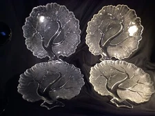Vtg. Hazel Atlas “Tree Of Life” Plate Set Of 4 No Cups Preowned Great Condition