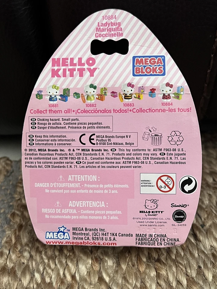 Mega Bloks Hello Kitty 10884 Lady Bug 17 Pieces Figure Sanrio - Image 2 of 2