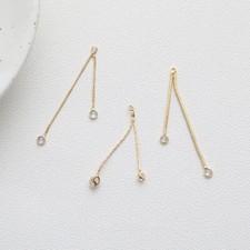 2pcs Zircon Tassel Earring Charm,Earring Chain Pendant,Rhinestone Charm