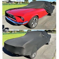 Car Cover Stain Scratch Dustproof Custom Black For Ford Mustang First 1965-1973