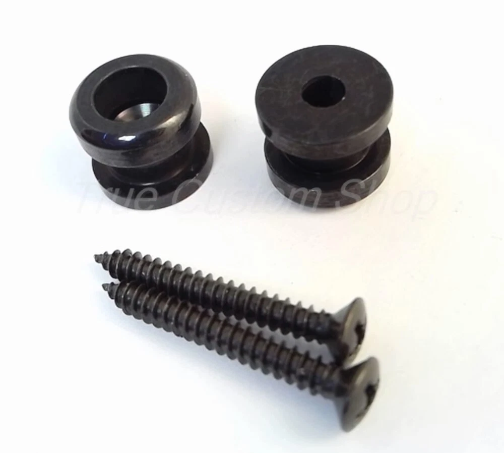 True Custom Shop Black SCHALLER Strap Lock Buttons for Fender