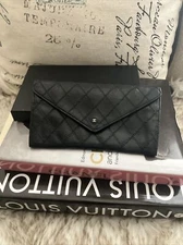 Authentic CHANEL Vintage Diamond Stitch CC Envelope Long Wallet Clutch ❤️❤️