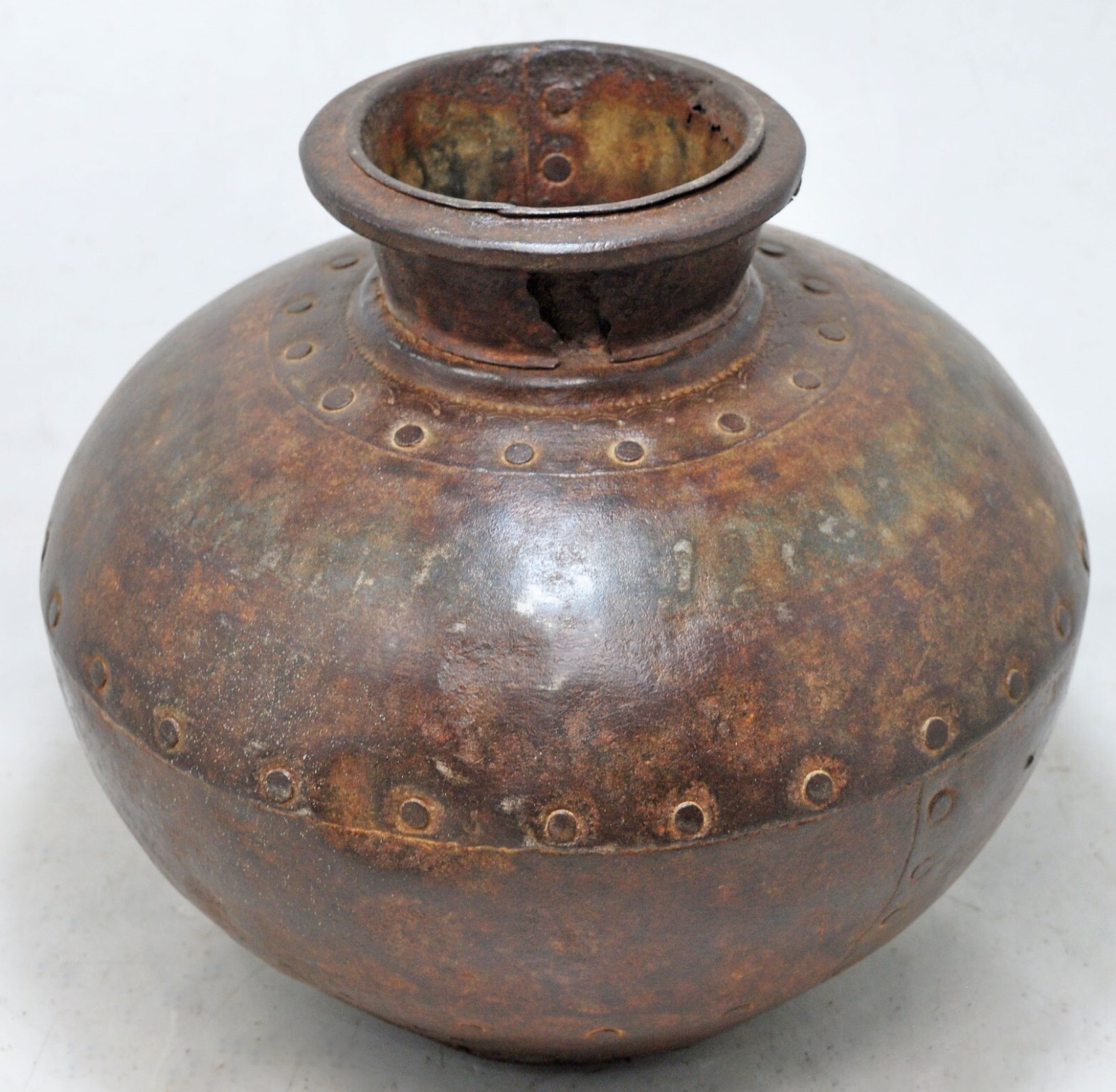 Matka In English Antique Iron Water Storage Matka Pot Original Old Hand Crafted