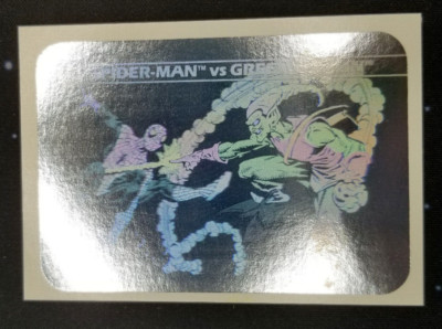 Marvel Universe Holo Spider-Man Vs Green Goblin Trading Card MH5 RC