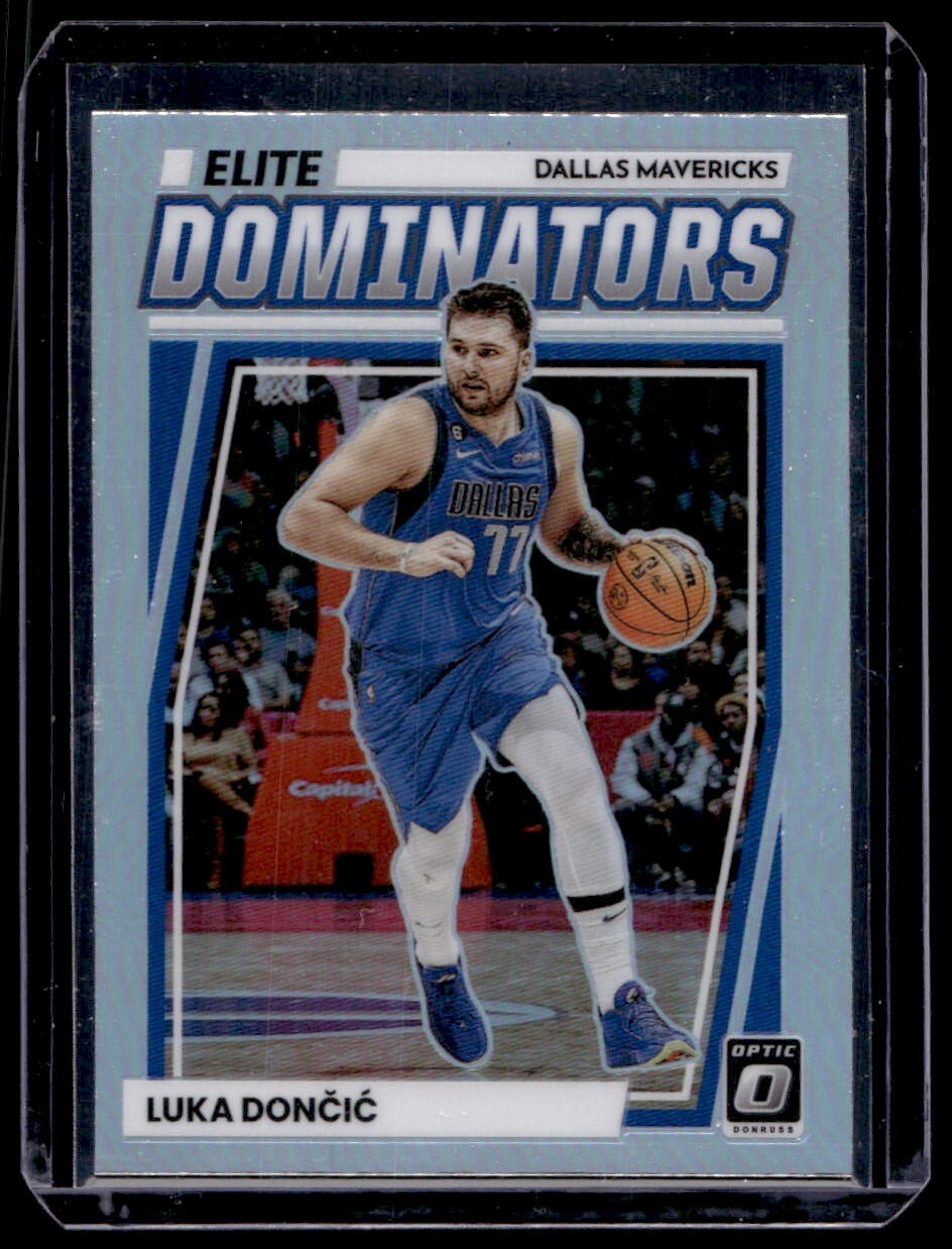 2022 Panini Donruss Optic Luka Doncic Holo Prizm Elite Dominators #4 Mavericks