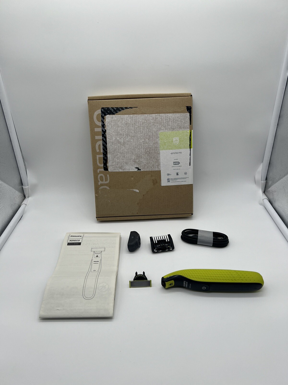 Recortadora de barba eléctrica híbrida facial Philips Norelco OneBlade 360 QP2724/90 (S1 (11