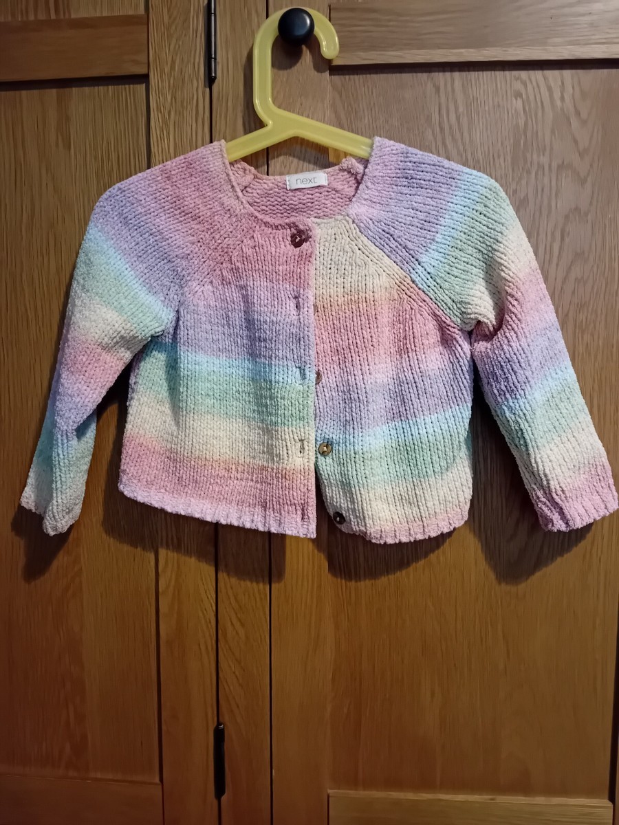 Next Pastel Rainbow Cardigan 12 18 Months