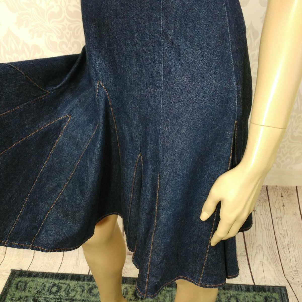 Vintage 90s Walter Van Beirendonck W&LT Denim Halter Dress