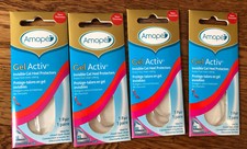 Amope Gel Activ Invisible Clear Gel Heel Protectors 4 Pair - New Women