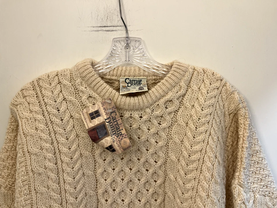Suéter Carraig Donn XXL, Lana Irlandesa, Pescador Tejido con Cable, De Colección Nuevo Con Etiquetas Foto 2 de 4