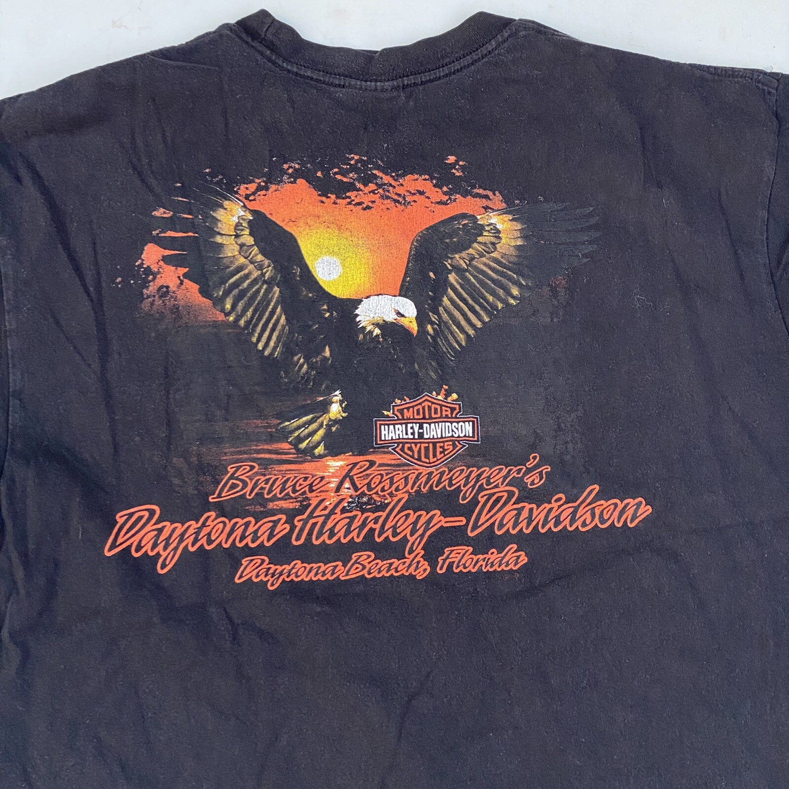 Harley-Davidson Motorcycle Bike T-shirt Made in USA Men's XL Vintage cotton black type Vintage Second Hand
