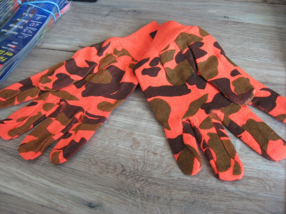 Guantes de caza Northstar Hand Armor naranja y marrón camuflaje talla XL forro polar Foto 2 de 4