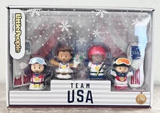 Fisher Price Little People Collector Set TEAM USA Winter Olympics Figures NEW