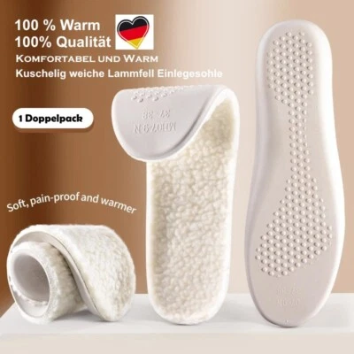 BLITZ Einlege Schuh Sohlen Filz Lammfell Lamflor Schafwolle Einlagen Gr 35 - 46 Unisex