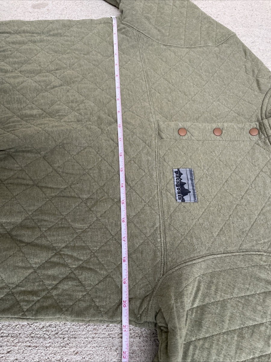 Patagonia Men's Snap-T Quilt Pullover SMALL Forest Green Patagonia Men's Snap-T Quilt Pullover SMALL Forest Green
