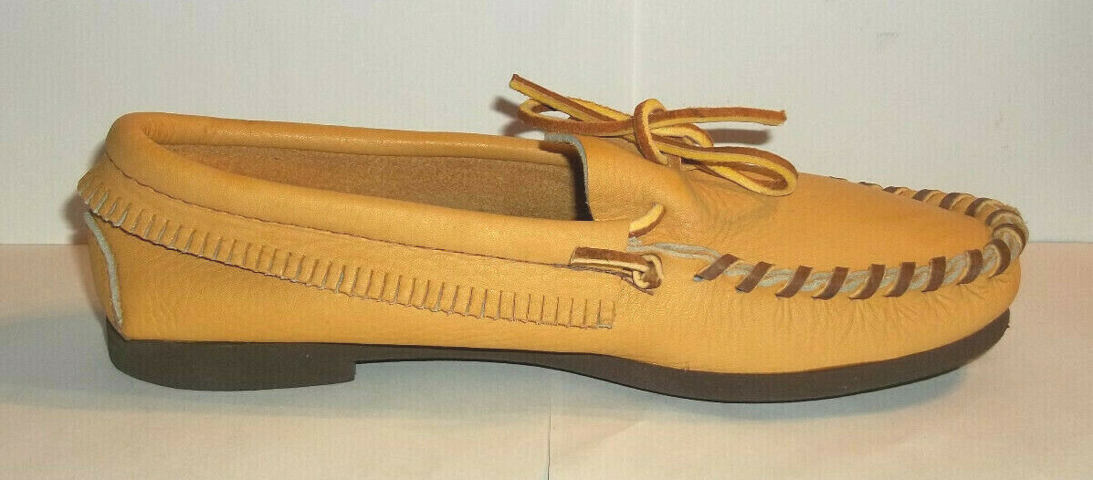 Vintage Light Brown Buttery Soft Deerskin Leather Flat Moccasins~Size 5 M