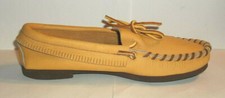 Vintage Light Brown Buttery Soft Deerskin Leather Flat Moccasins Size 5 M