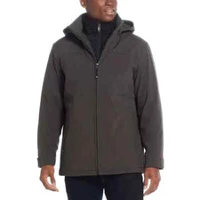 Weatherproof Men's Ultra Tech Men's Jacket Removable Hood Olive Brown X-LARGE