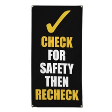 Vertical Vinyl Banner Multiple Sizes Check for Safety Then Recheck! Lifestyle