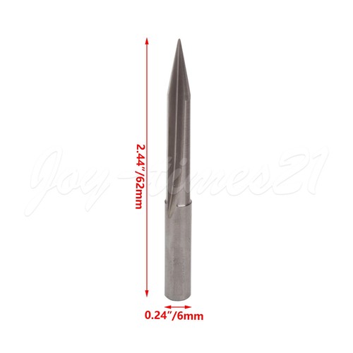 3PCS 6mm Double Flûte Autocollant Fente Droite 25° 0.6mm Routeur Embouts Fraisage - Photo 4/7