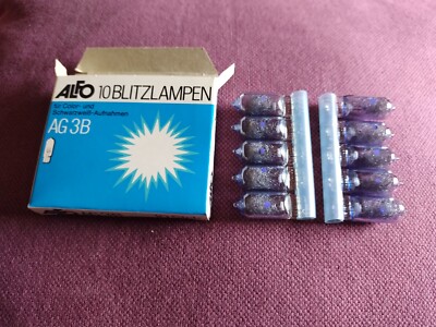 ALFO AG 3B  Blitzlampe 10 Stück Blitzbirne Blitzlichter Vintage Blitzlampen