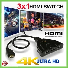 3 Port HDMI Splitter Cable 1080P Switch Switcher HUB Adapter for HDTV PS4 Xbox