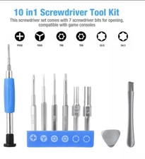 Screwdriver Repair Tool Kit for Game Consoles and Devices - Qty: 1(10 piece set)