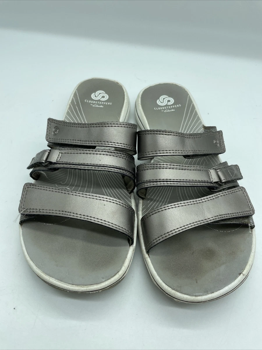 Cloudsteppers by Clarks Sandals Womens 9M White Brinkley Coast