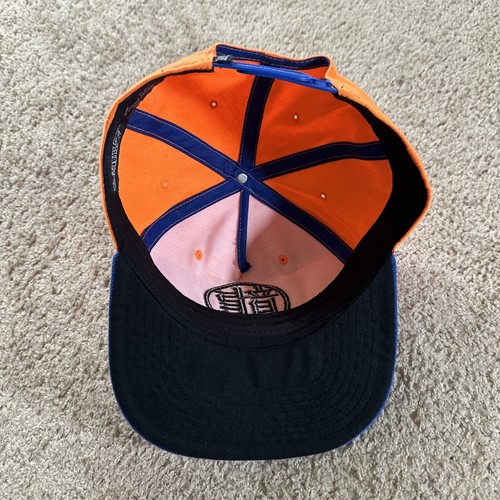 Dragon Ball Z Hat Cap Adult Orange Blue Snapback Goku Kanji Logo Anime - Picture 6 of 7